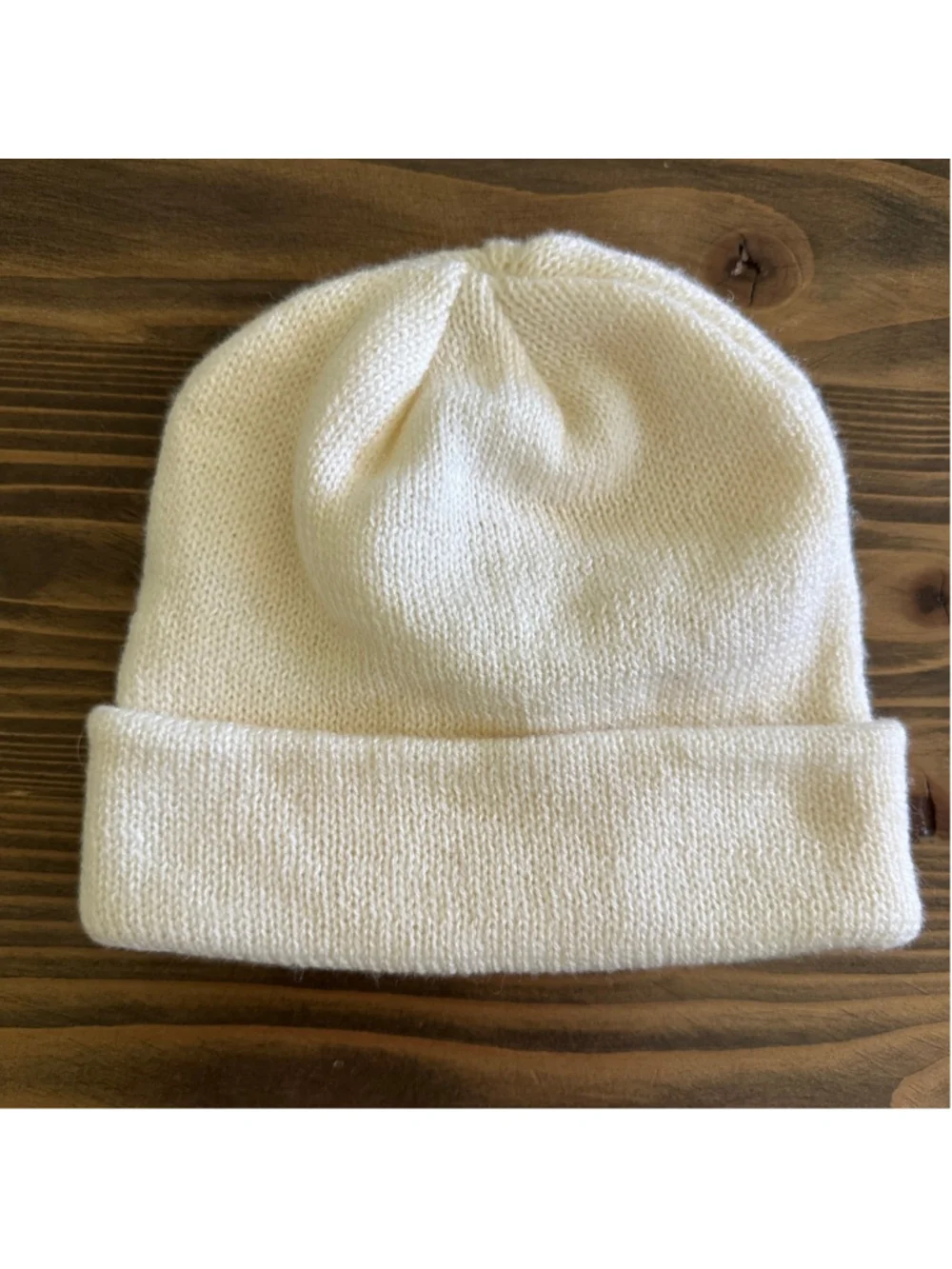 Baby Sheep Knit Beanie White Black Handmade Winter Hat Infant Toddler